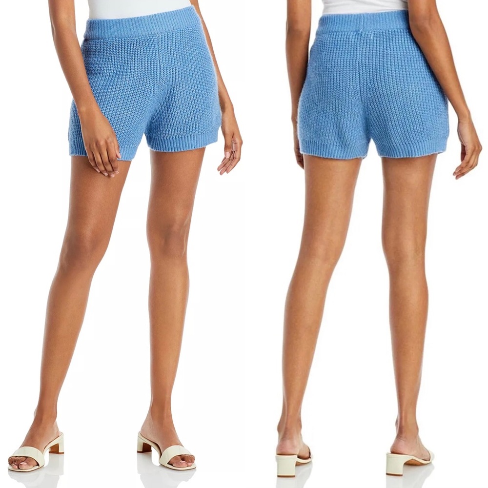 Charlie Holiday Blanche Knit Shorts in Blue